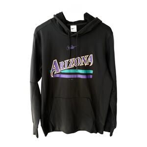 Nike Arizona Diamondbacks Hoodie Mens Medium Black Pullover Sweatshirt MLB